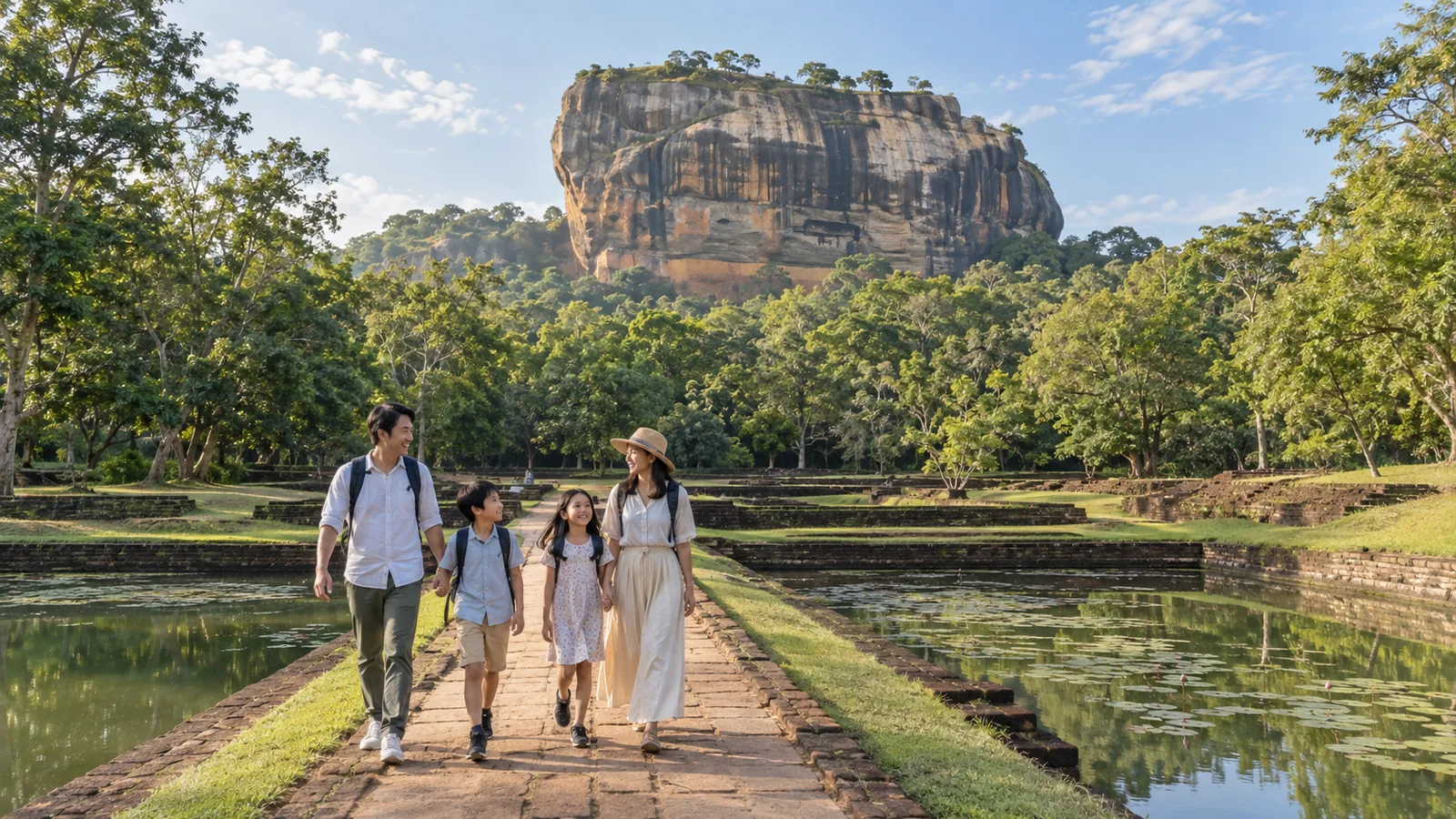 スリランカの世界遺産や町を訪ねる旅の生成イメージ